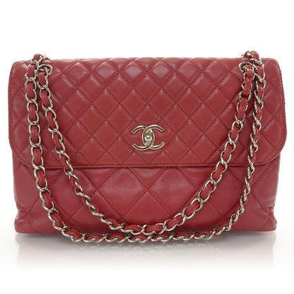Chanel Leather Quilted In the Business Flap Bag Red 1 of 9