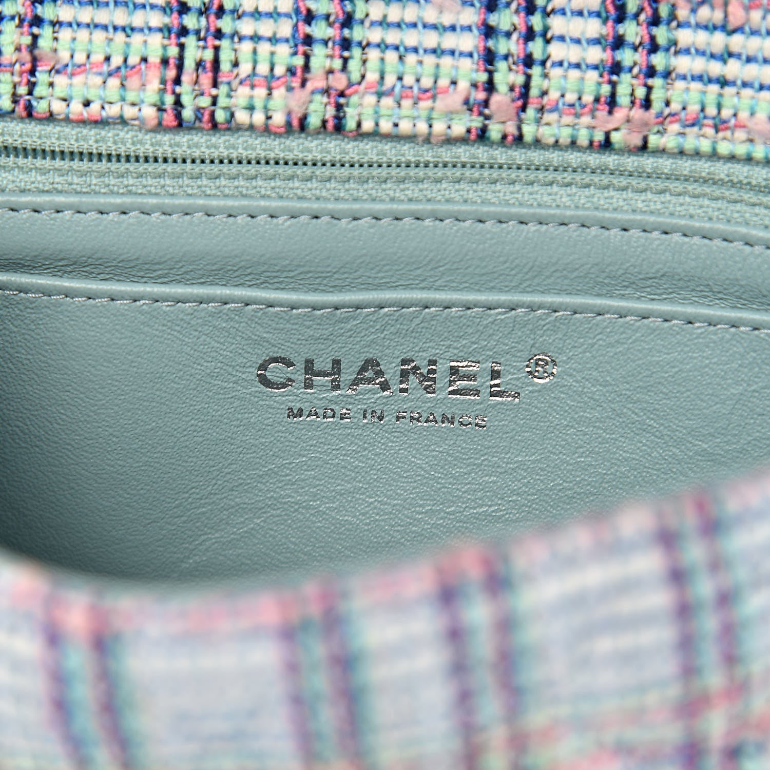 Chanel Quilted Mini Rectangular Flap Blue White 6 of 11