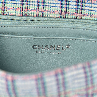 Chanel Quilted Mini Rectangular Flap Blue White 6 of 11