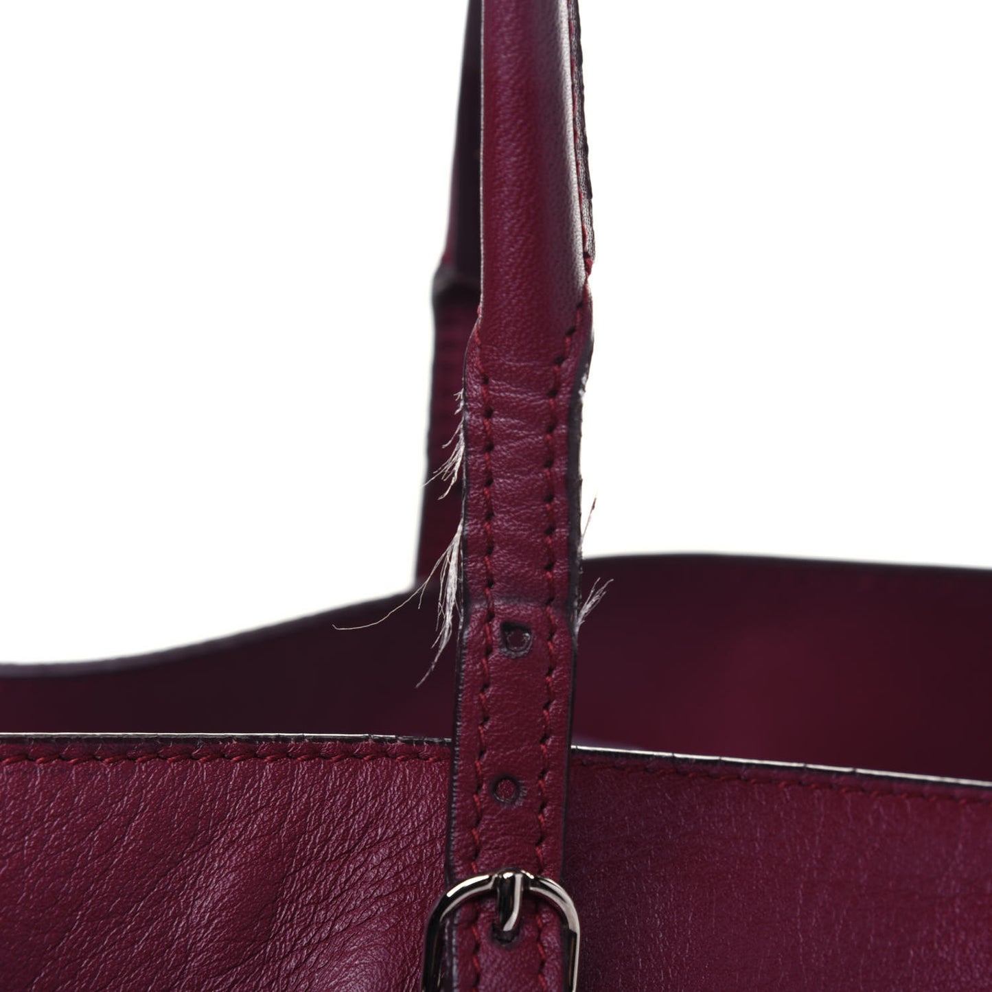 Veau Papier Classic Silver Hardware A4 Zip Around Tote Rouge Pourpre