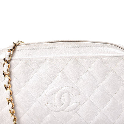 Chanel Caviar Quilted Camera Case White 17 of 22