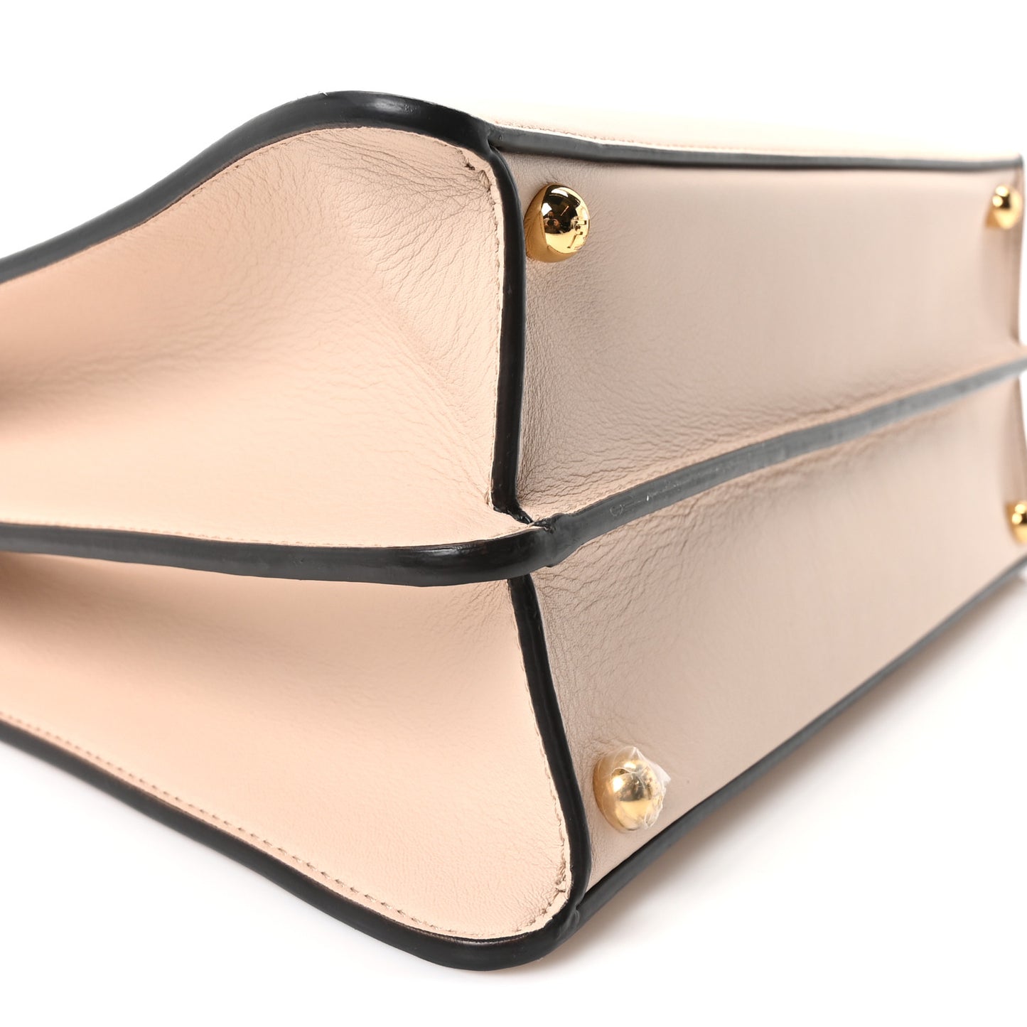 Vitello Seta Shiny Nappa Plexiglass Medium Peekaboo I SEE U Satchel Poudre