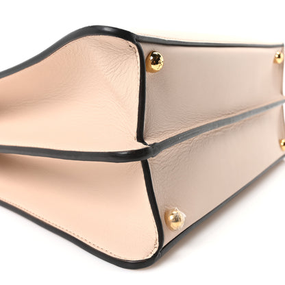 Fendi Vitello Seta Shiny Nappa Plexiglass Medium Peekaboo I SEE U Satchel Poudre 9 of 10