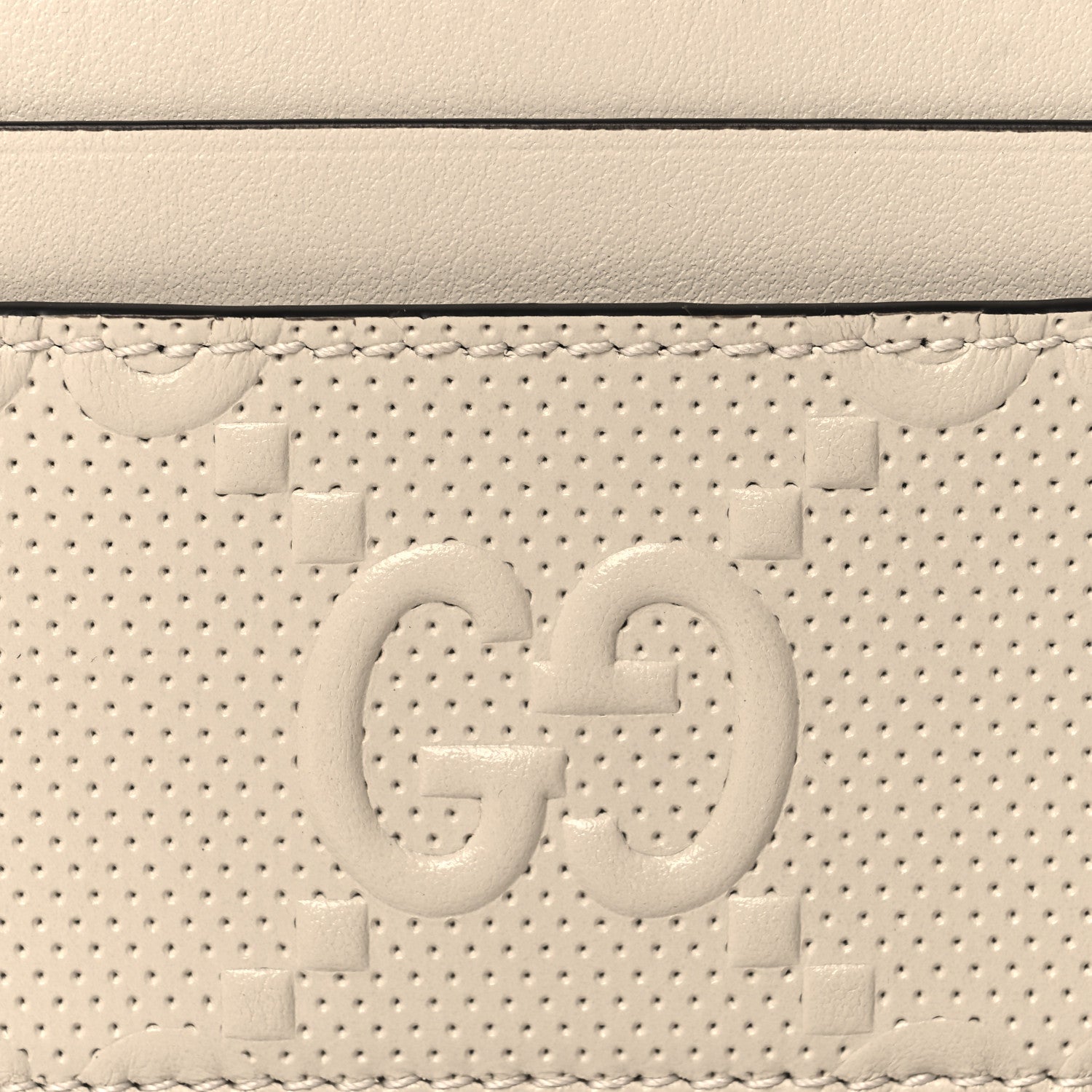 Gucci Calfskin GG Tennis Embossed Card Holder Mystic White 7 of 7