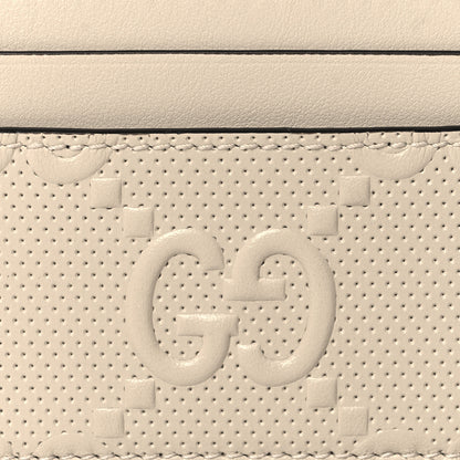 Gucci Calfskin GG Tennis Embossed Card Holder Mystic White 7 of 7