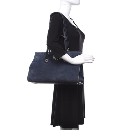 Jimmy Choo Suede Riley Tote Navy 2 of 16