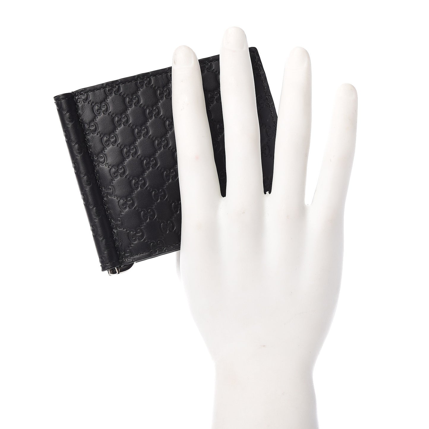 Microguccissima Bi-Fold Money Clip Wallet Black