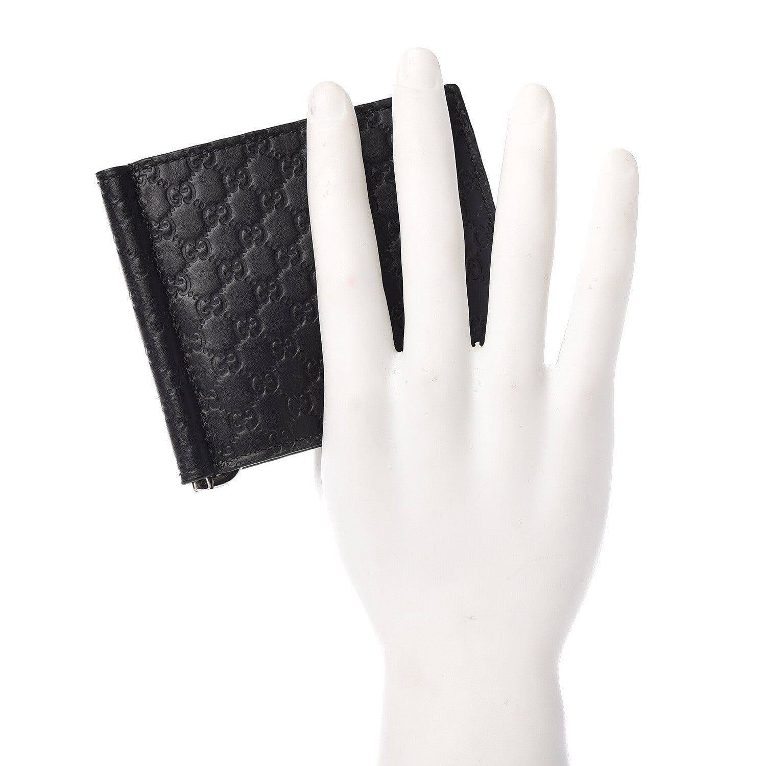 Gucci Microguccissima Bi-Fold Money Clip Wallet Black 2 of 7