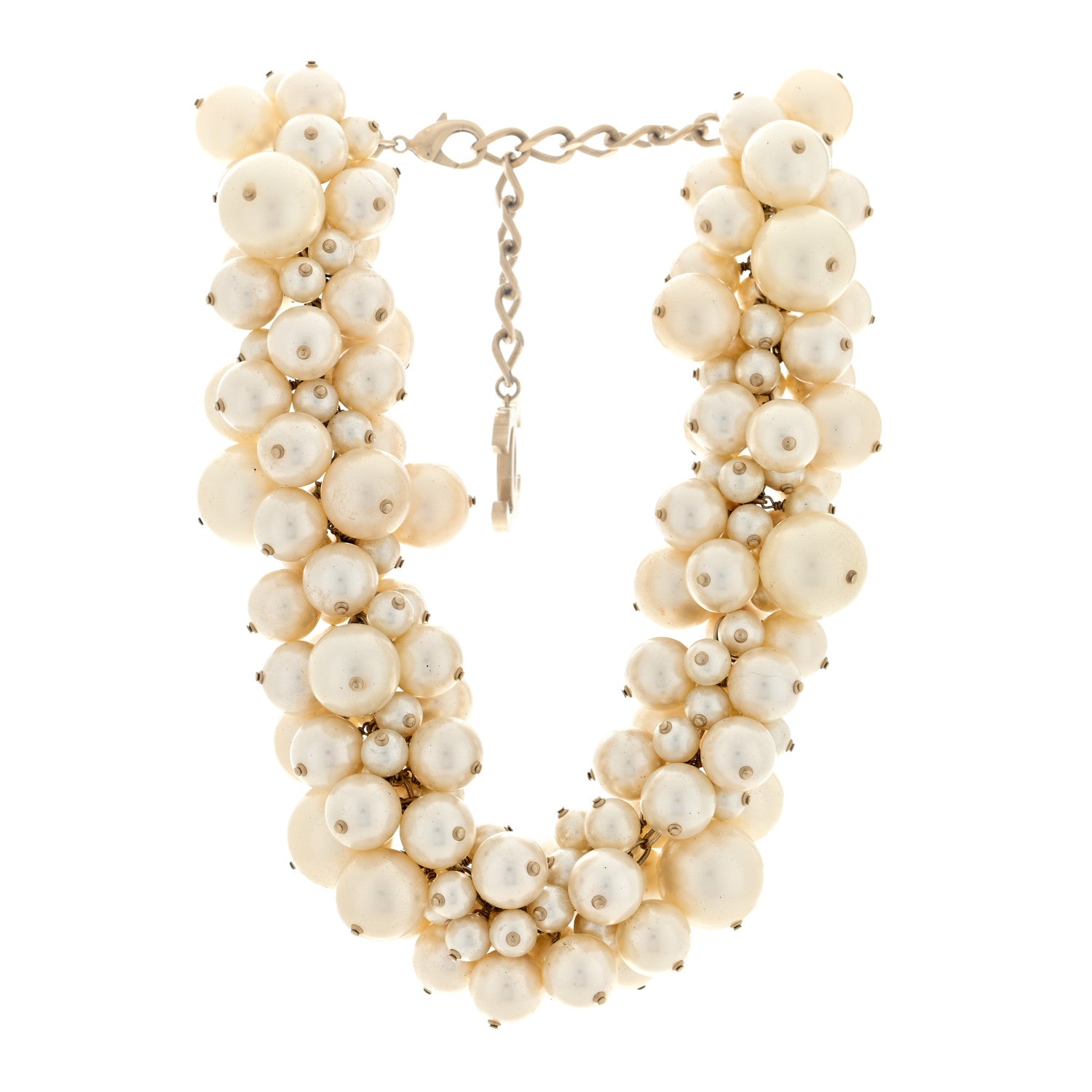 Chanel Pearl Choker Necklace Gold 2 of 4