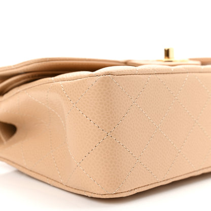 Chanel Caviar Quilted Small Double Flap Beige 9 of 11