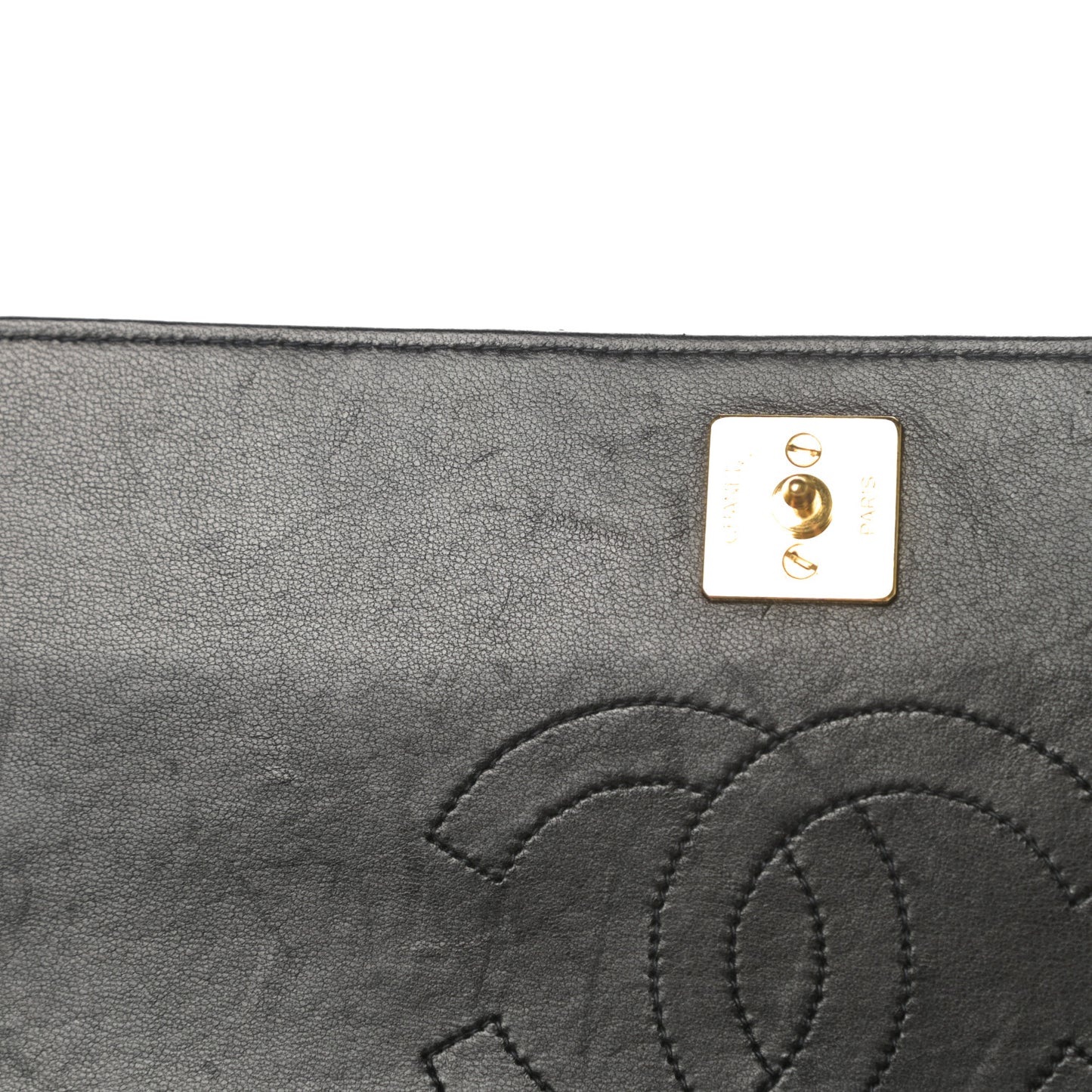 Lambskin Quilted Small Single Flap Black