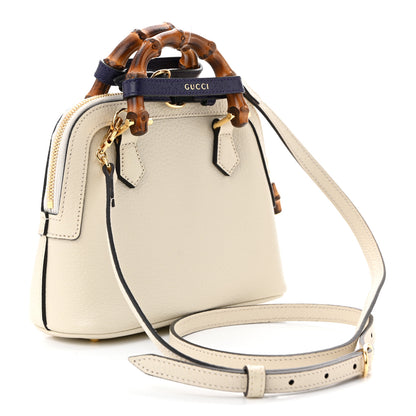 Gucci Textured Dollar Calfskin Mini Diana Dome Tote Bag White 3 of 11