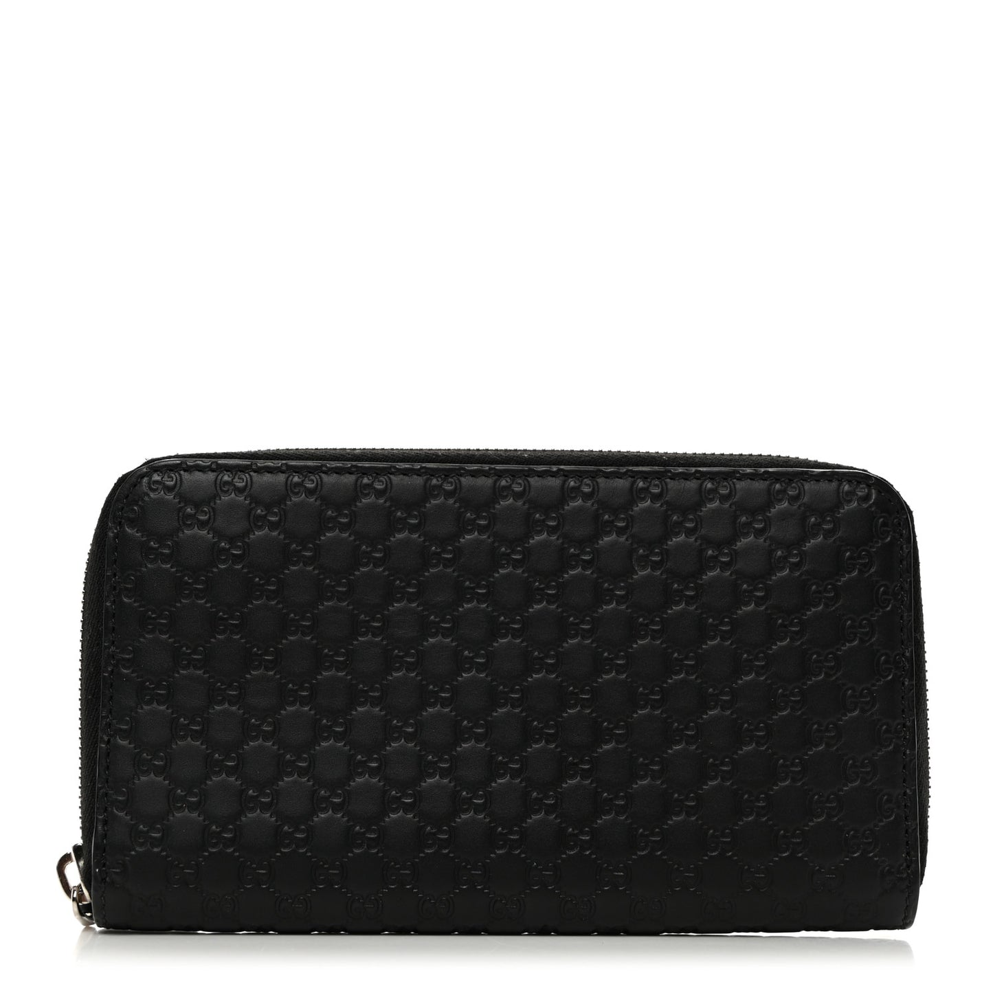 Microguccissima Zip Around Wallet Black