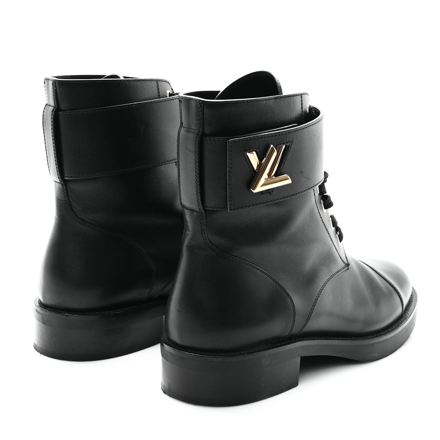 Calfskin Wonderland Flat Ranger Boots 37.5 Black