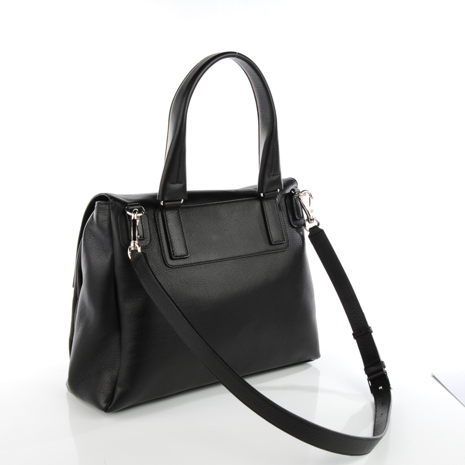 Givenchy Waxy Grained Calfskin Medium Pandora Pure Flap Bag Black 3 of 7