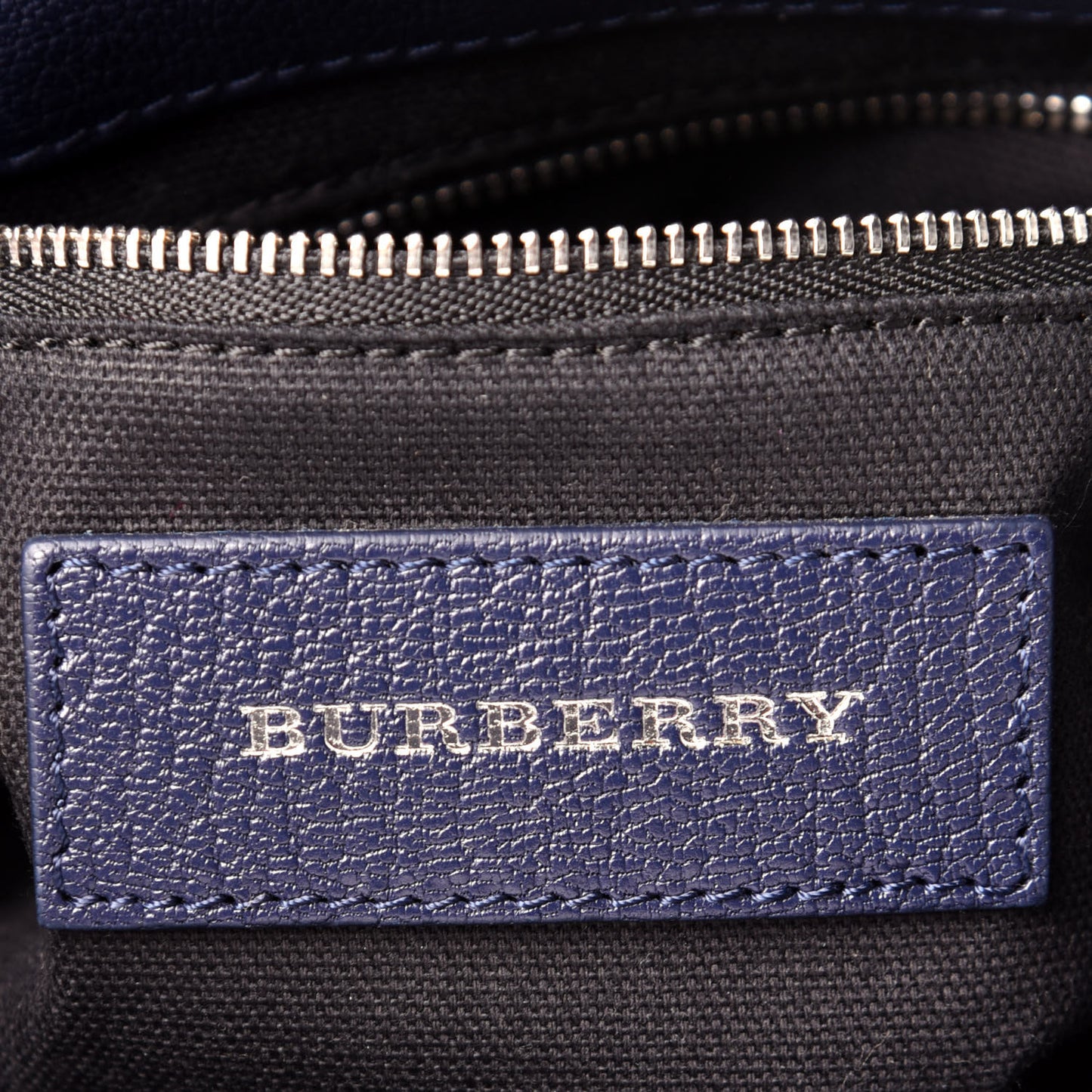Goatskin Vintage Check Baby Banner Tote Regency Blue