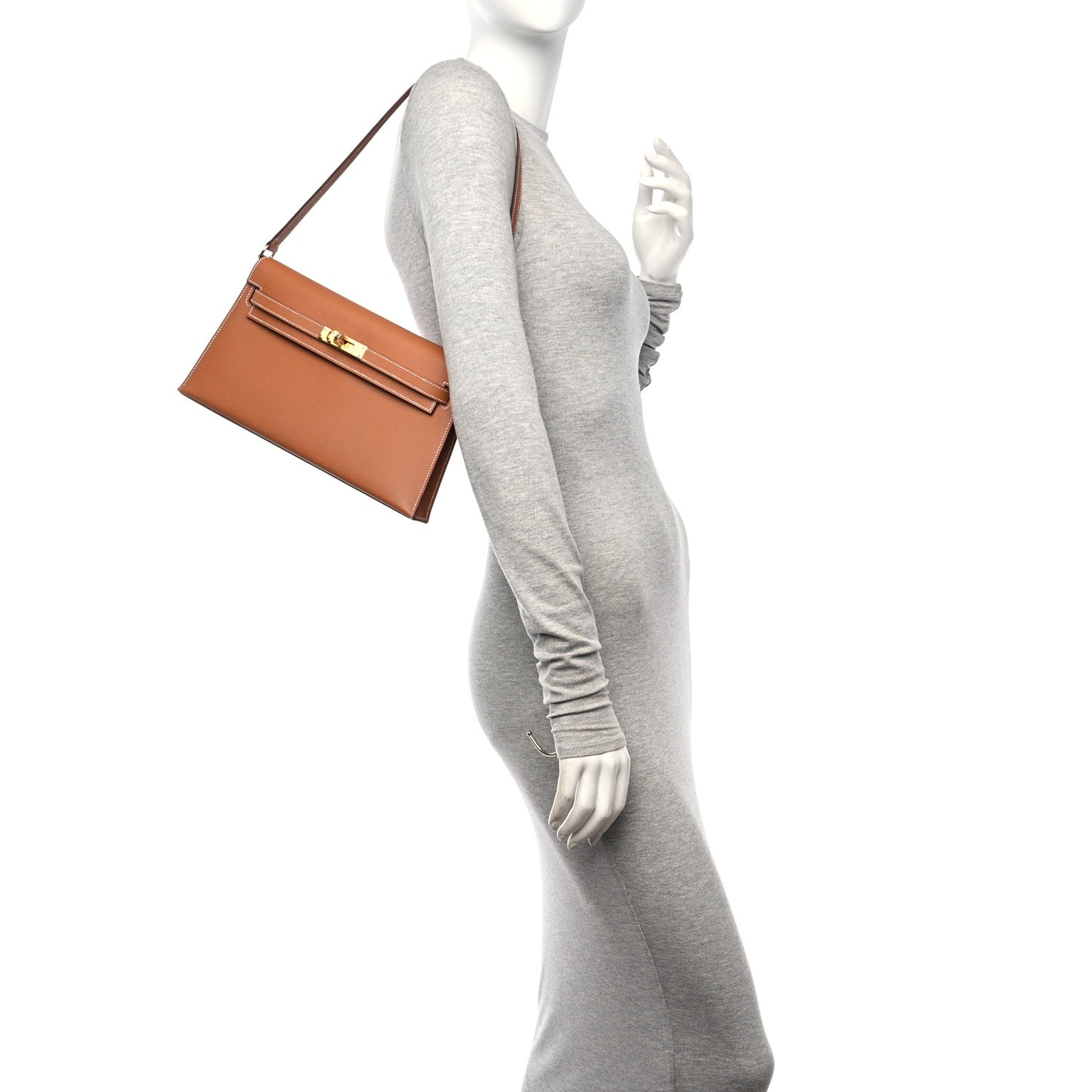 Madame Calfskin Kelly Elan Gold