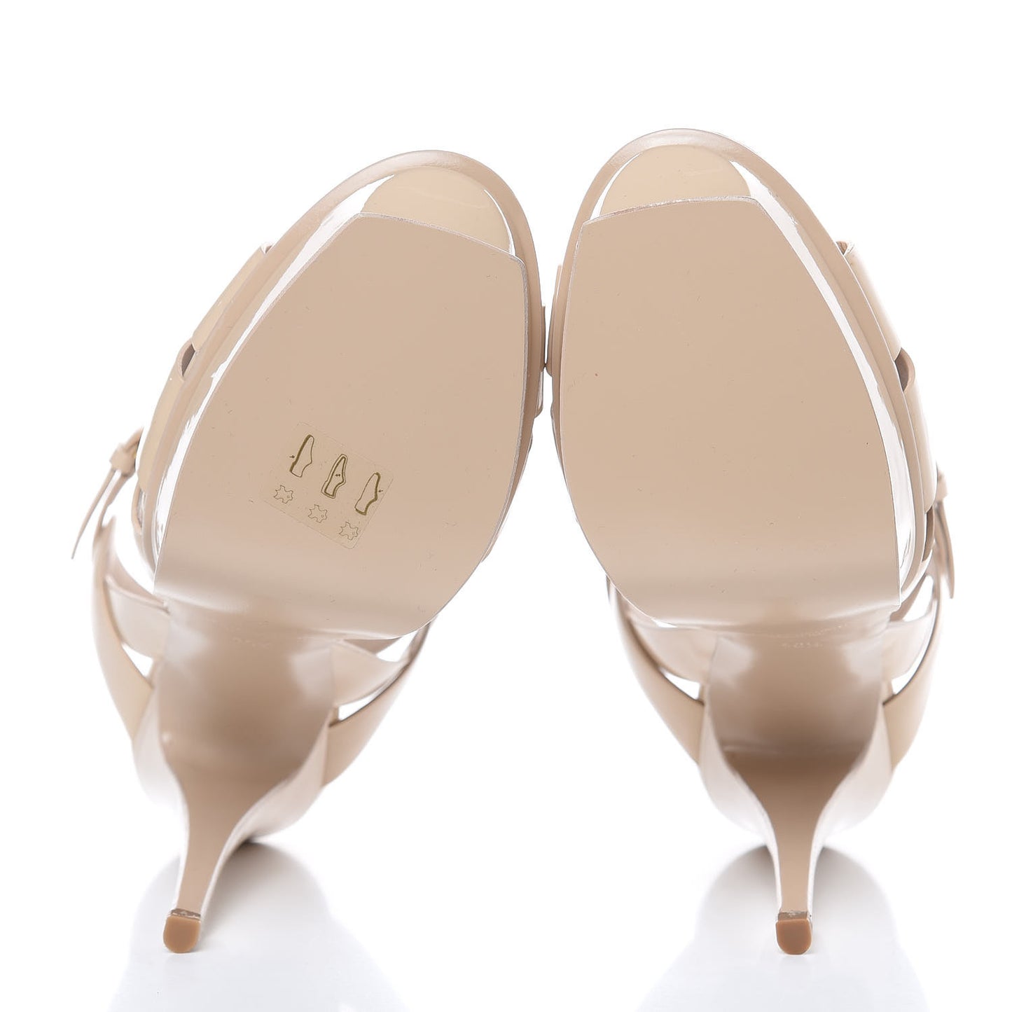 Patent Tribute 105 Platform Sandals 40.5 Nude Powder