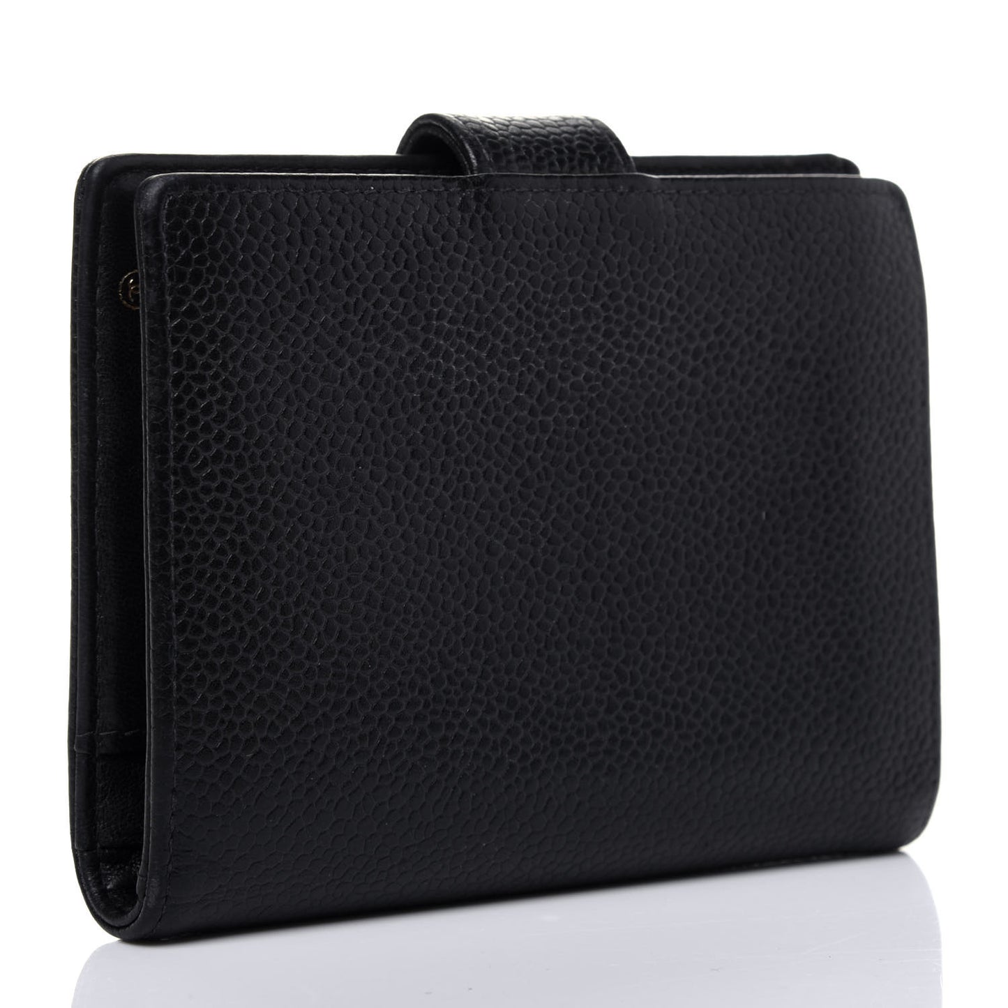 Caviar Timeless CC Compact French Wallet Black