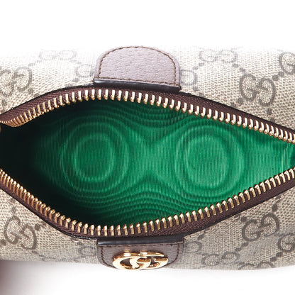Gucci Soft GG Supreme Monogram Calfskin Small Ophidia Cosmetic Case Beige Ebony New Acero 6 of 9