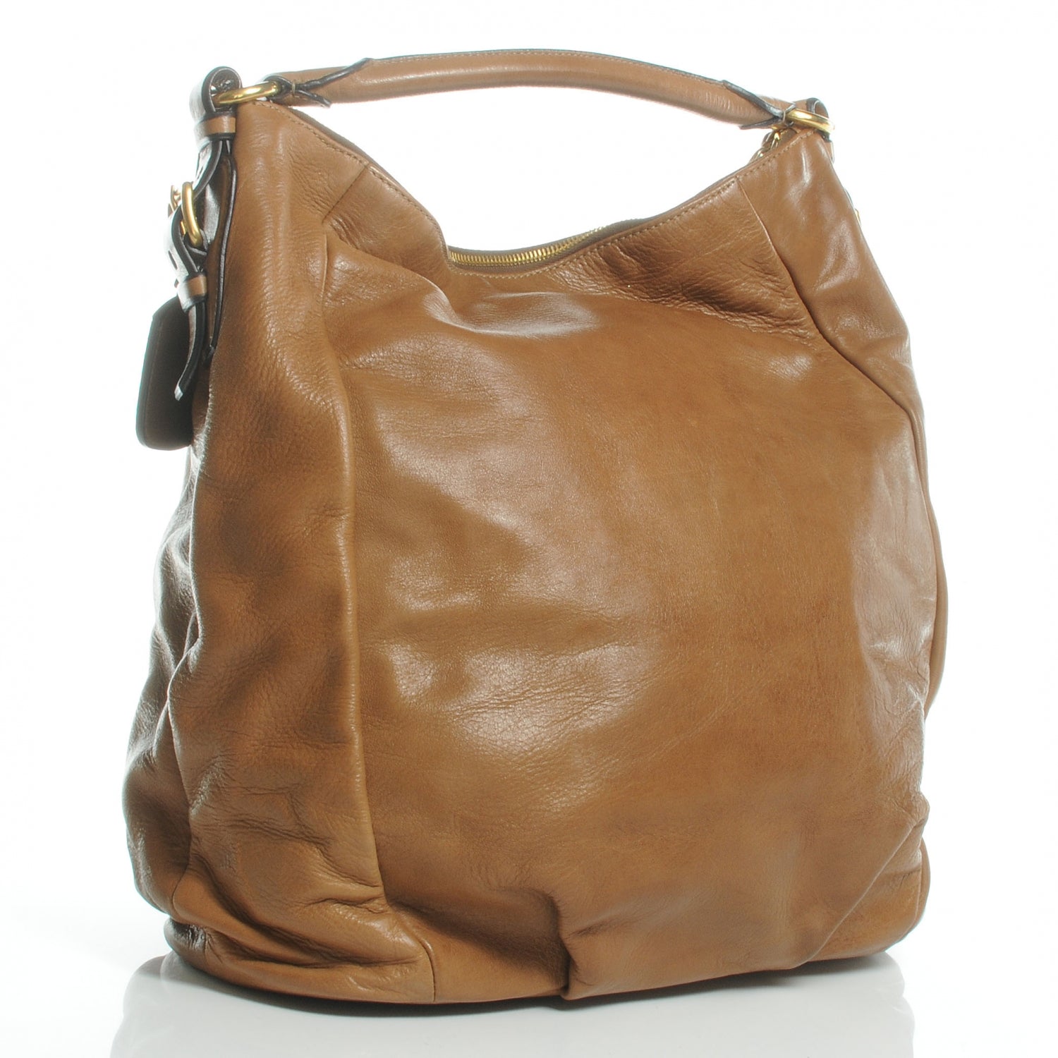 Prada Cervo Shine Hobo Nocciolo 3 of 8