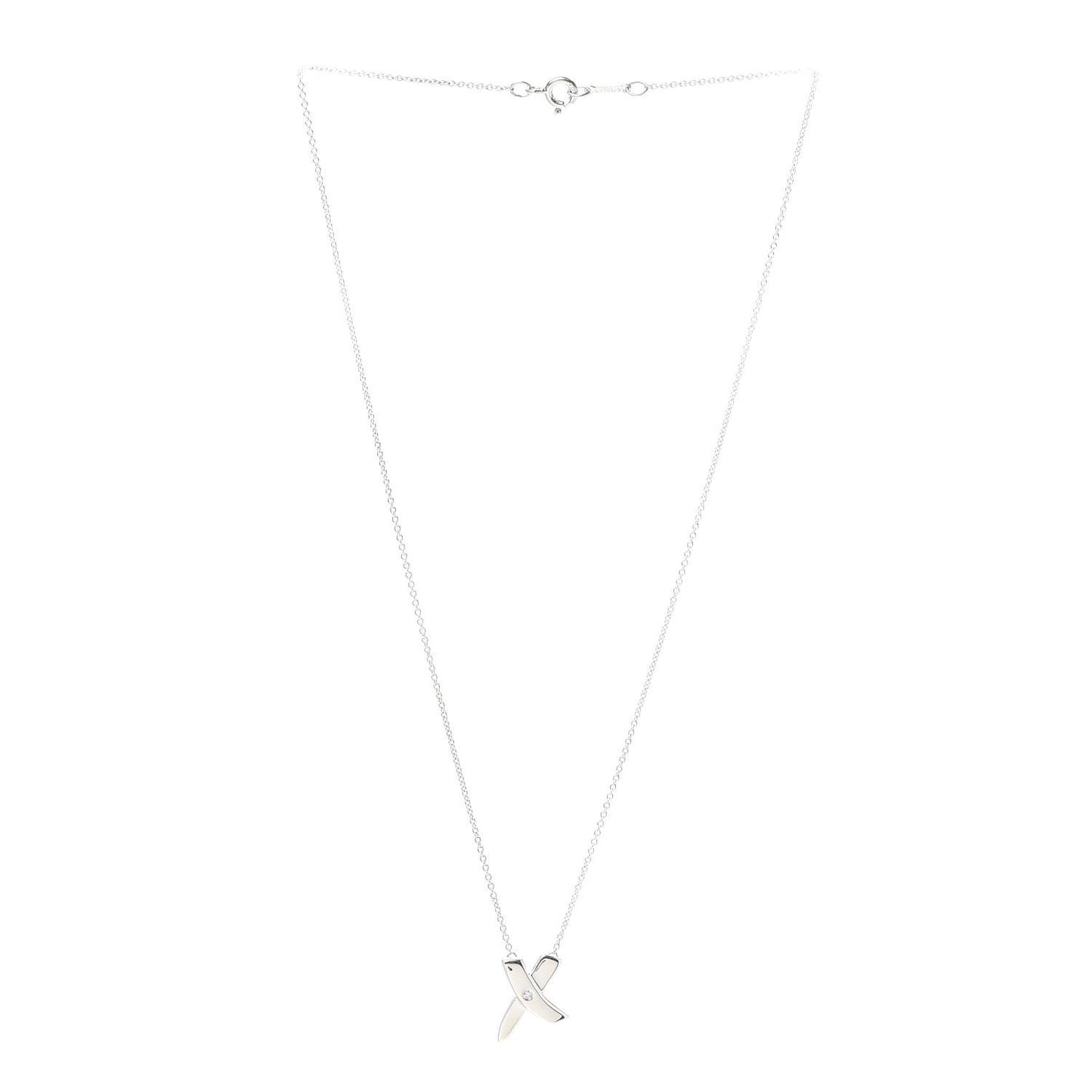 Sterling Silver Diamond Paloma Picasso Graffiti X Pendant Necklace