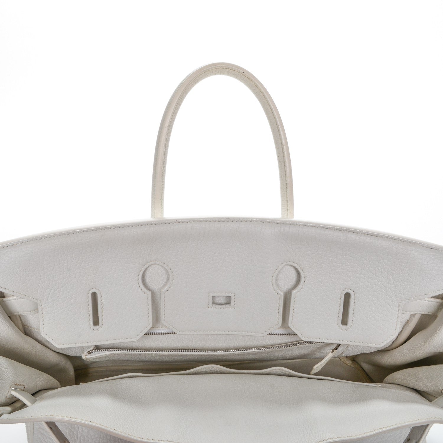 Hermes Taurillon Clemence Birkin 35 White 18 of 19