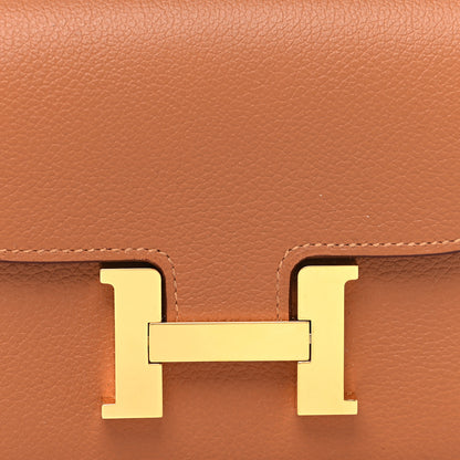 Hermes Evercolor Bi-Color Constance Slim Wallet Gold Vert Fizz 9 of 9