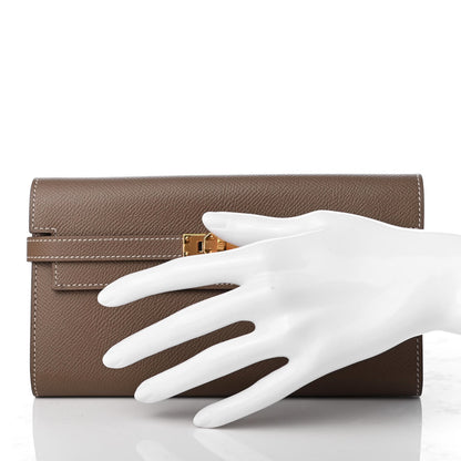 Hermes Epsom Kelly Longue Wallet Etoupe 2 of 7