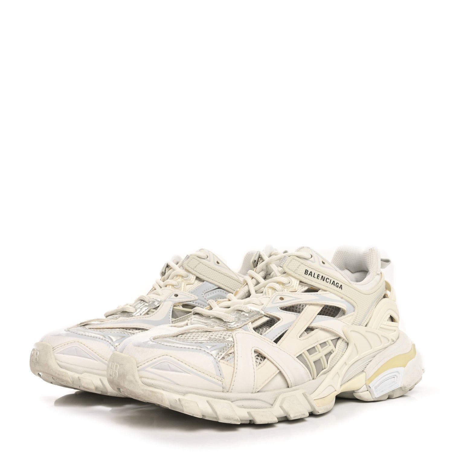 Balenciaga Rubber Mesh Womens Track.2 Open Sneakers 40 White