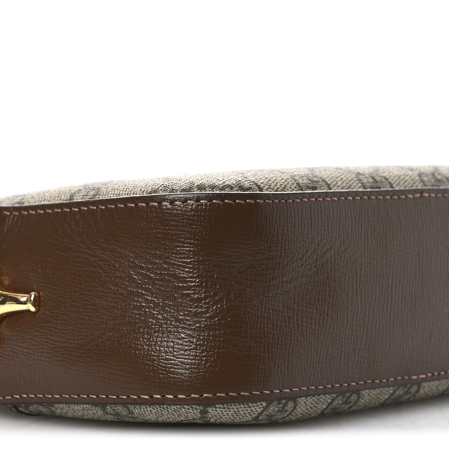 GG Supreme Monogram Mini Horsebit 1955 Camera Shoulder Bag Beige Brown Sugar