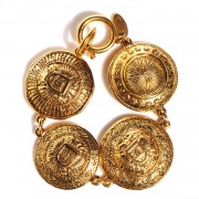 Chanel Medallion Bracelet Gold 1 of 12