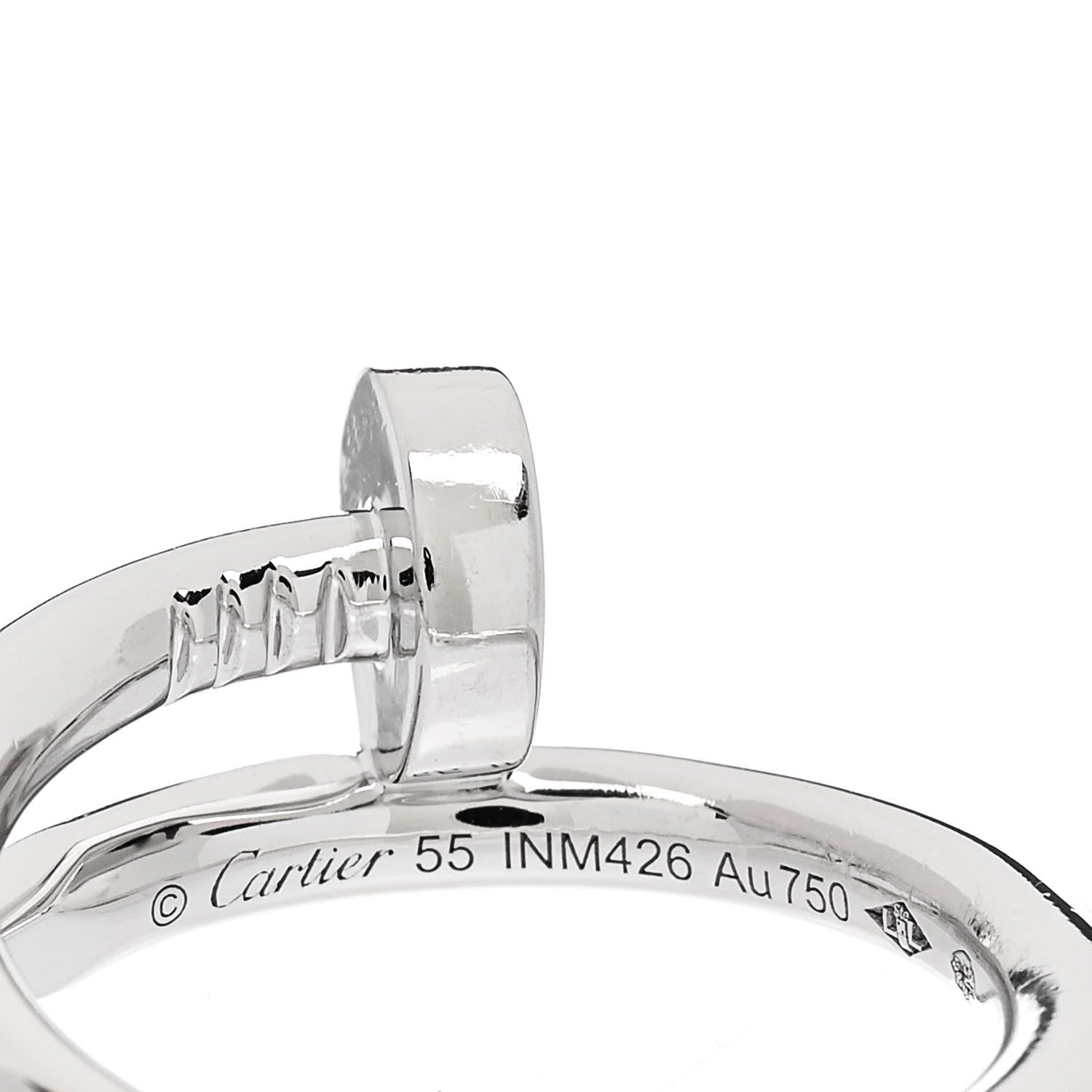 Cartier 18K White Gold Juste Un Clou Ring 55 7.25 4 of 4