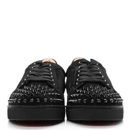 Christian Louboutin Veau Velours Spikes Womens Vieira Flat Sneakers 39 Black 2 of 10
