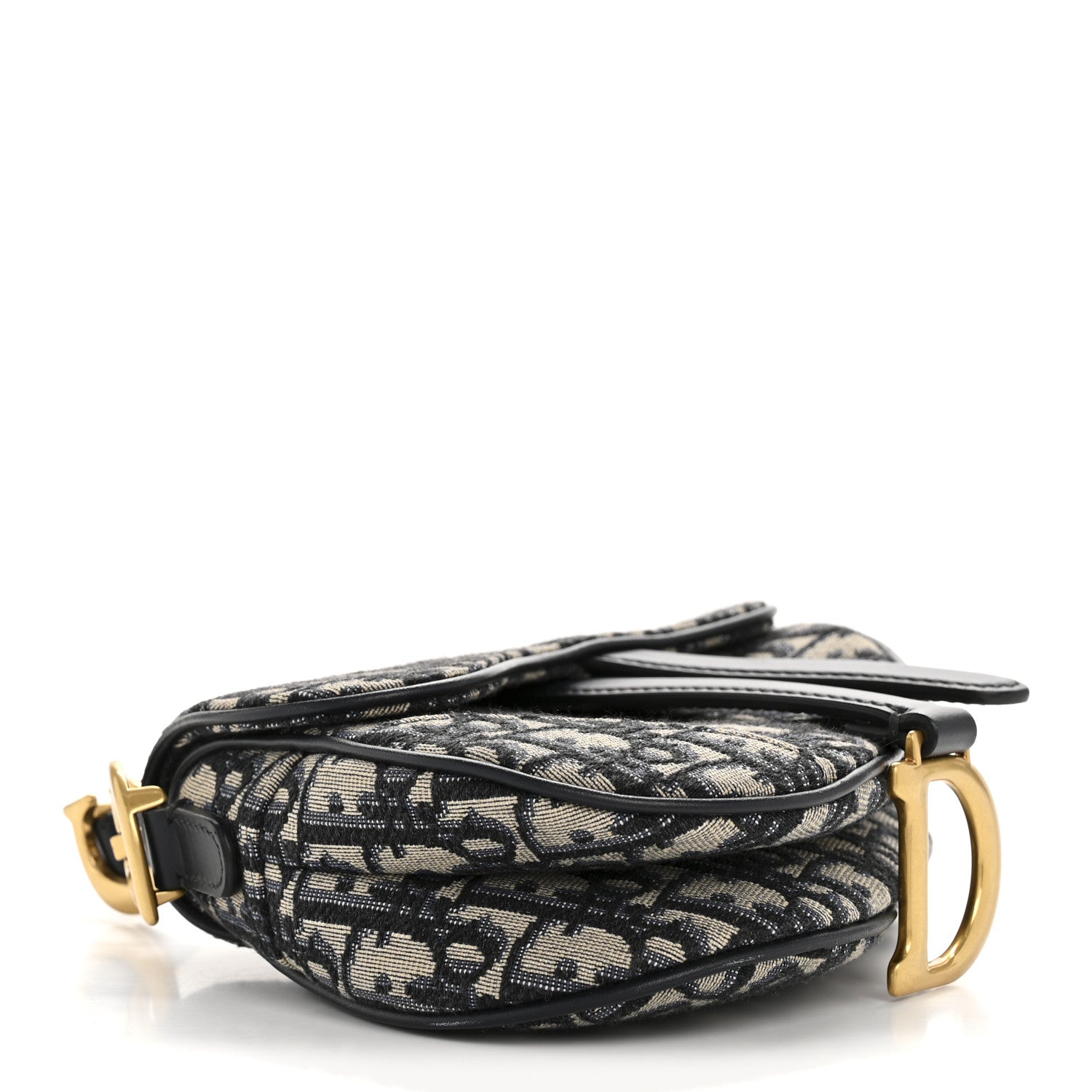 Christian Dior Oblique Mini Saddle Bag Blue 4 of 11