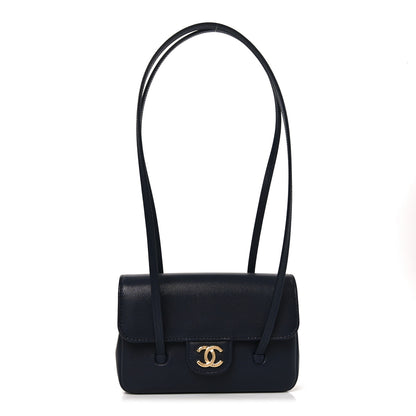 Chanel Shiny Caviar Mini Preppy Coco Shoulder Bag Dark Blue 1 of 11