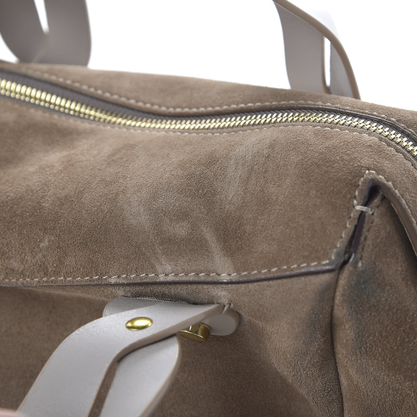 Suede Nappa Small Allie Bowling Bag Light Mocha