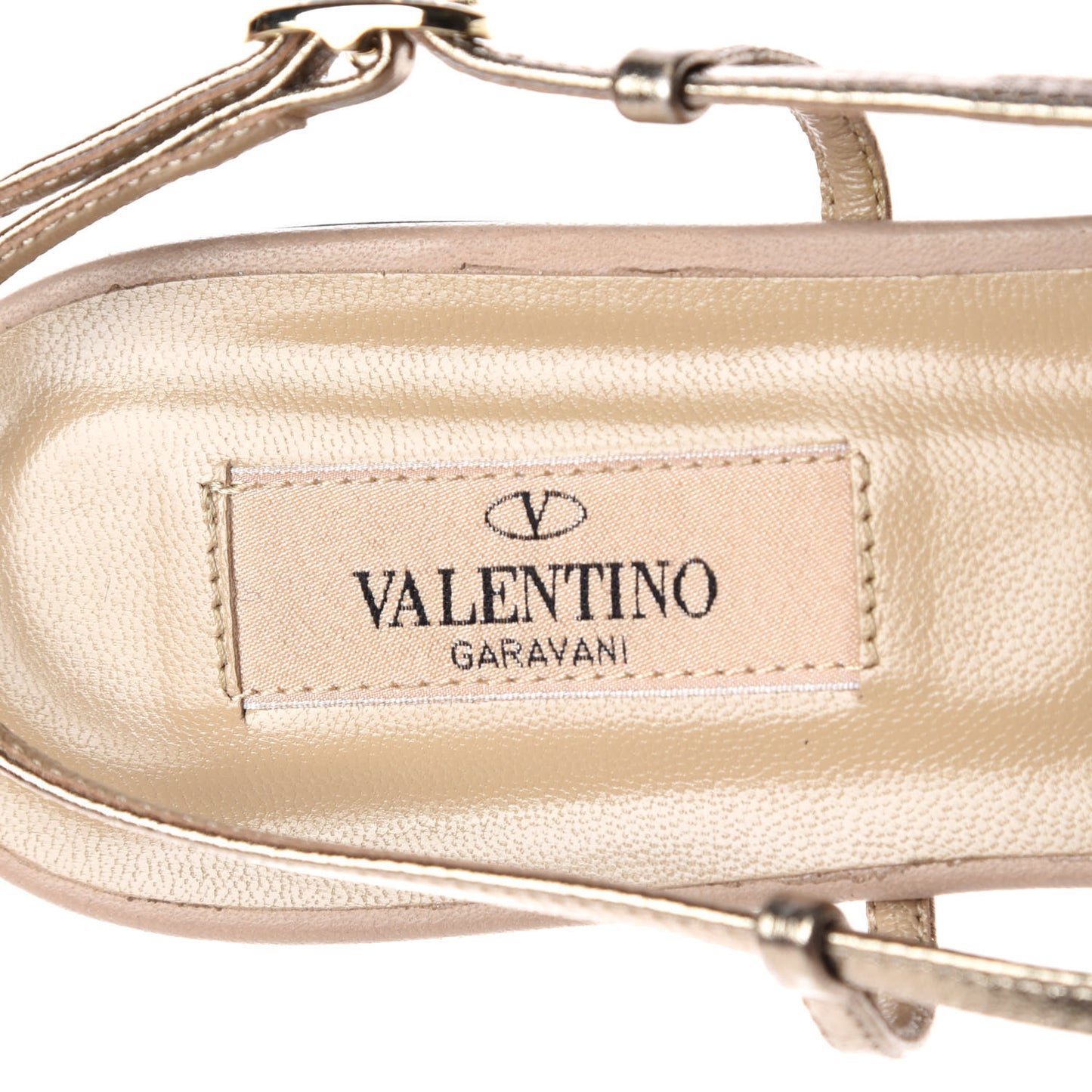 Metallic Calfskin Rose Slingback Flat Thong Sandals 40 Alba