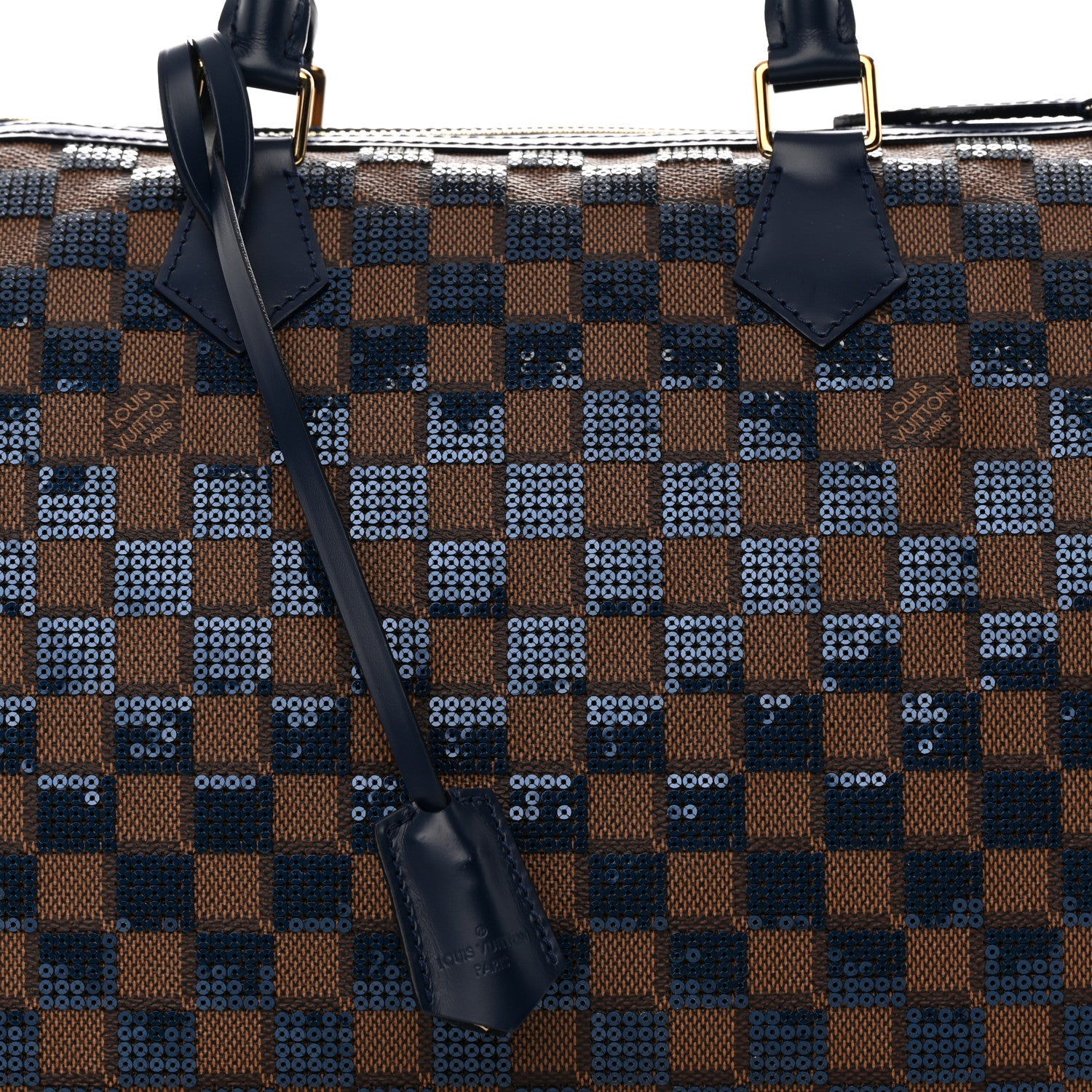 Louis Vuitton Damier Paillettes Speedy 30 Blue 8 of 11