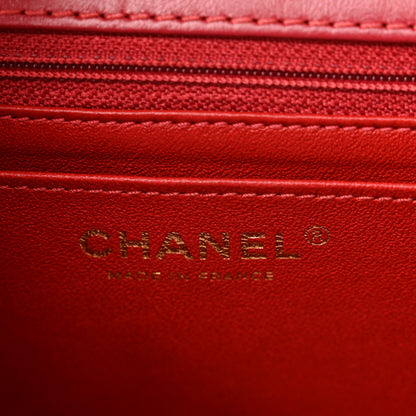 Chanel Aged Calfskin Quilted 2.55 Reissue Mini Flap Red 6 of 11
