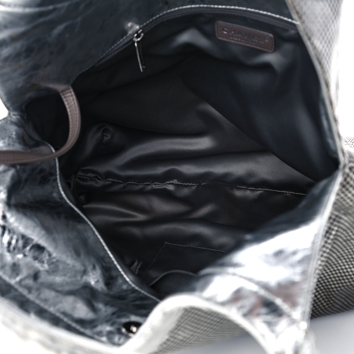 Metallic Perforated Lambskin Hollywood Hobo Silver