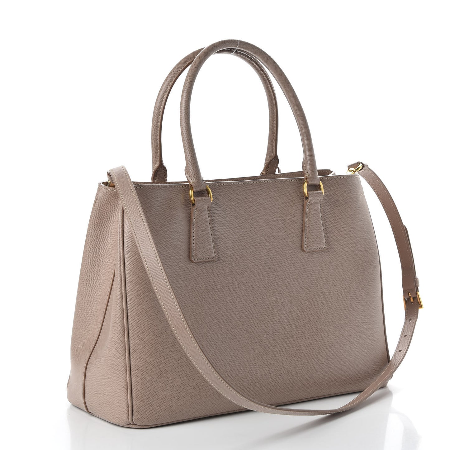 Saffiano Lux Medium Tote Cammeo