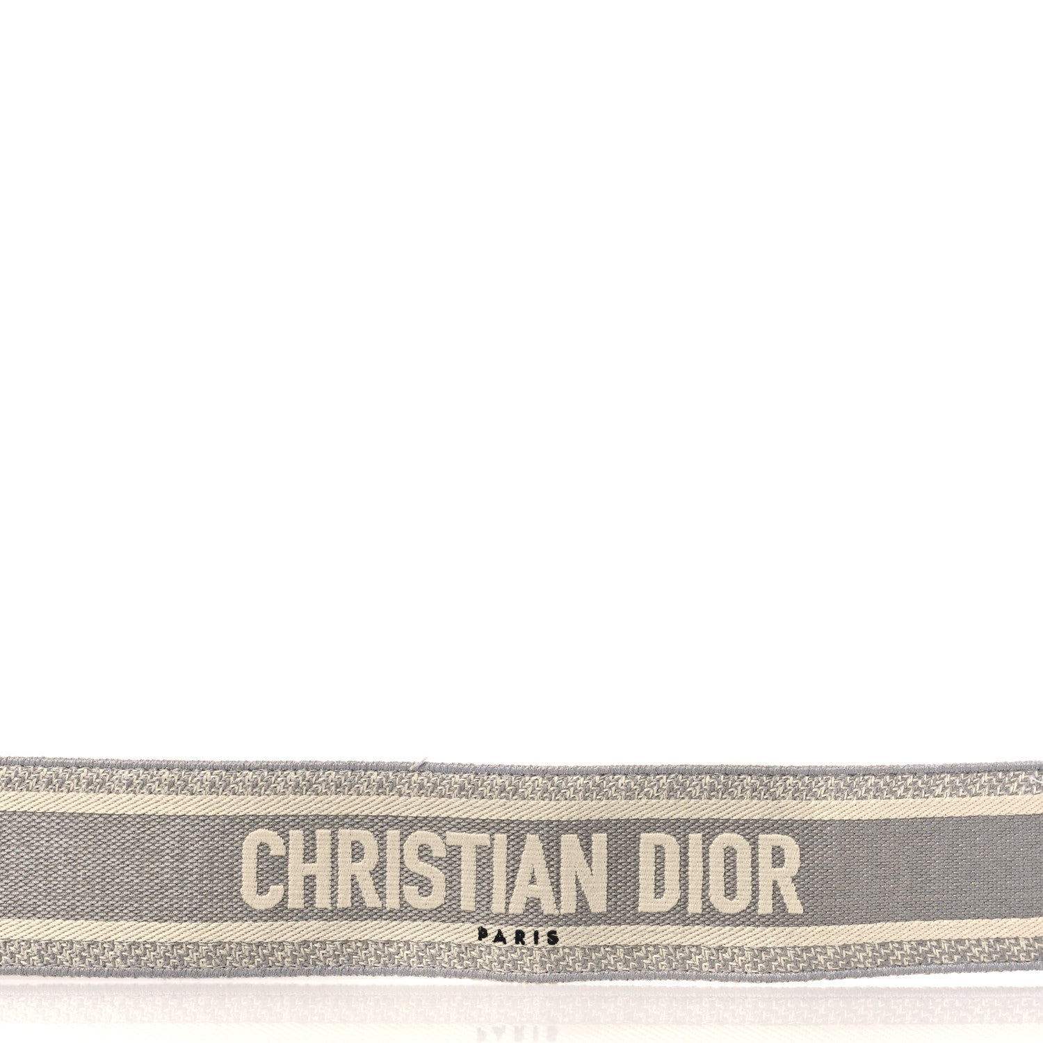 Christian Dior Canvas Embroidered Shoulder Strap Grey 3 of 5