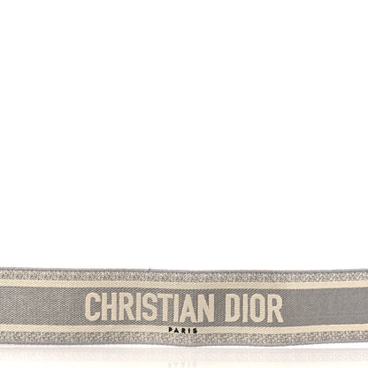 Christian Dior Canvas Embroidered Shoulder Strap Grey 3 of 5