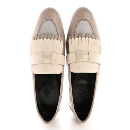Hermes Goatskin Womens Royal Loafers 41 Multicolore Beige Mastic 2 of 12
