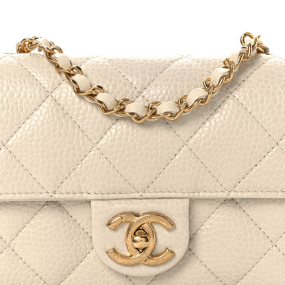 Chanel Caviar Quilted Mini Flap Bag Light Beige 8 of 13