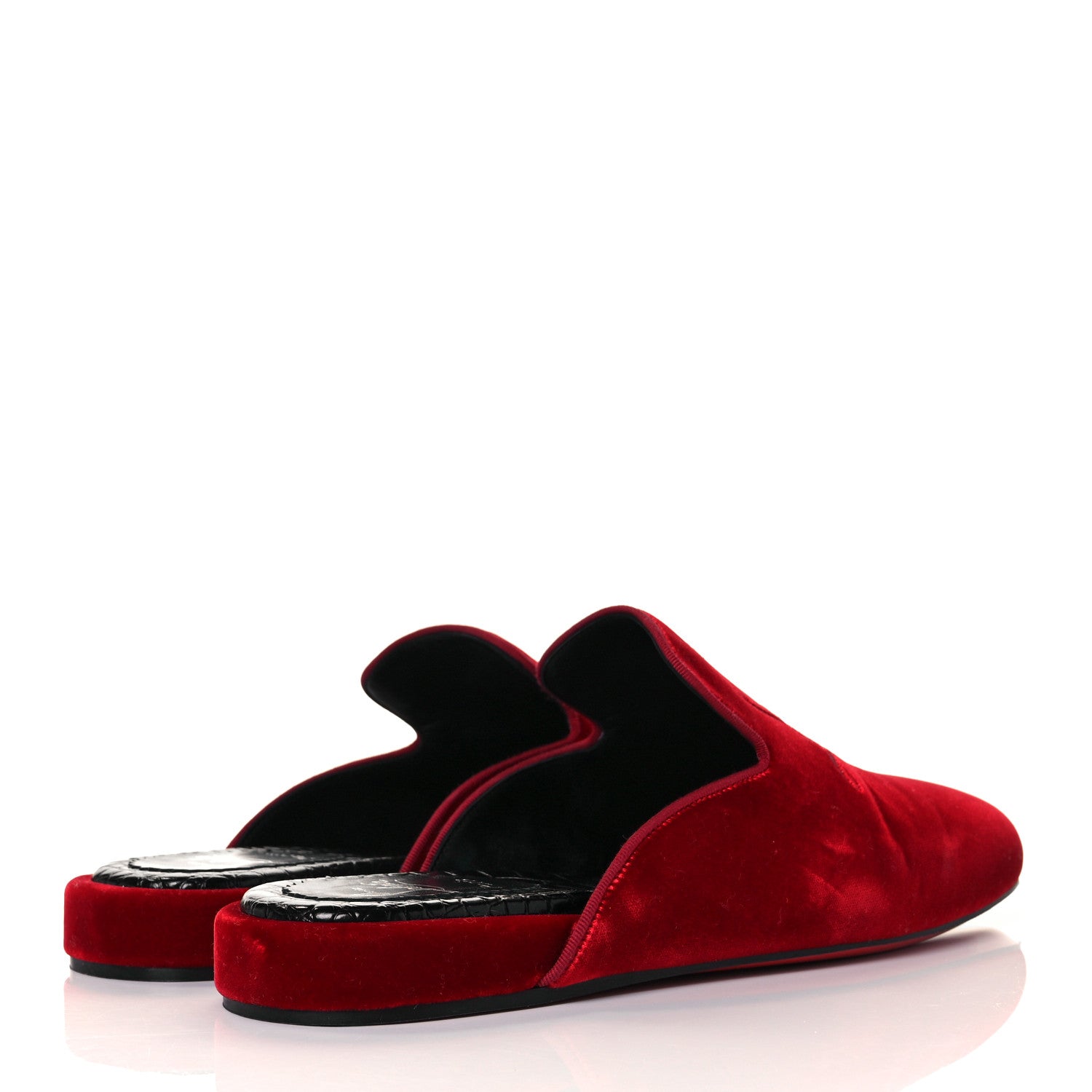 Christian Louboutin Velvet Mens Coolito Loafer Mules 41.5 Red 4 of 7