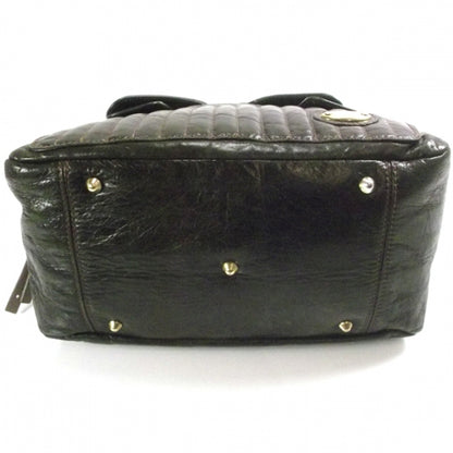 Chloe Leather Large Quilted Bay Tote Brown 4 of 11