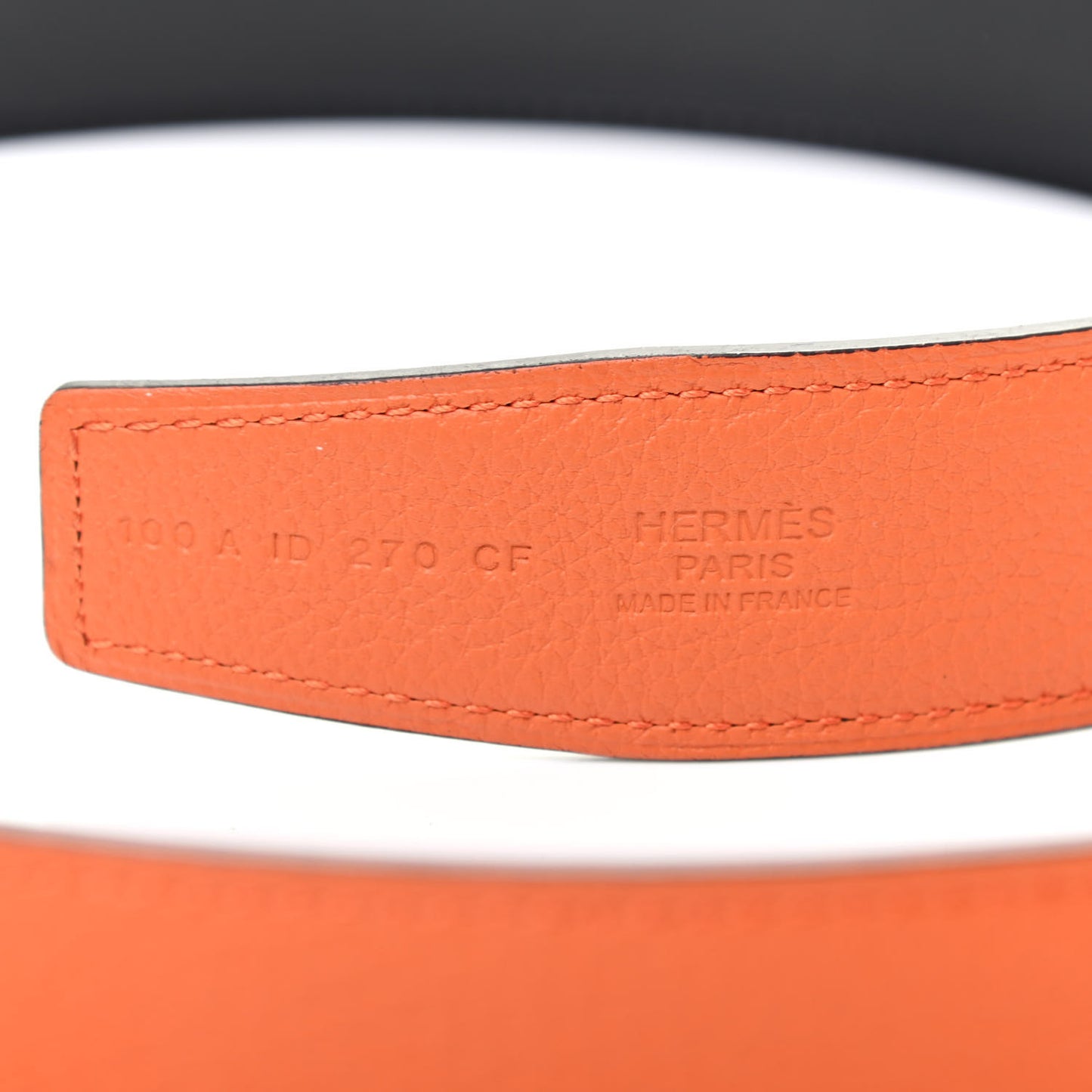 Box Togo 32mm Guilloche H Belt 100 Black Orange