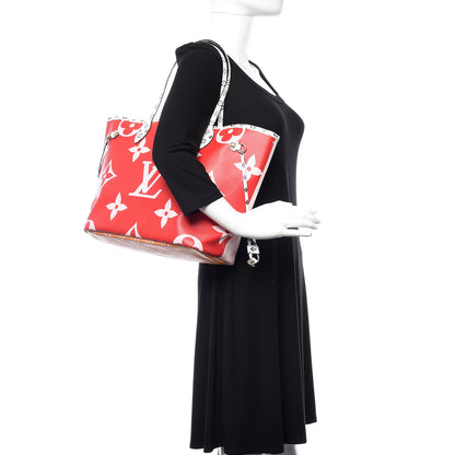 Louis Vuitton Monogram Giant Neverfull MM Rouge 2 of 11